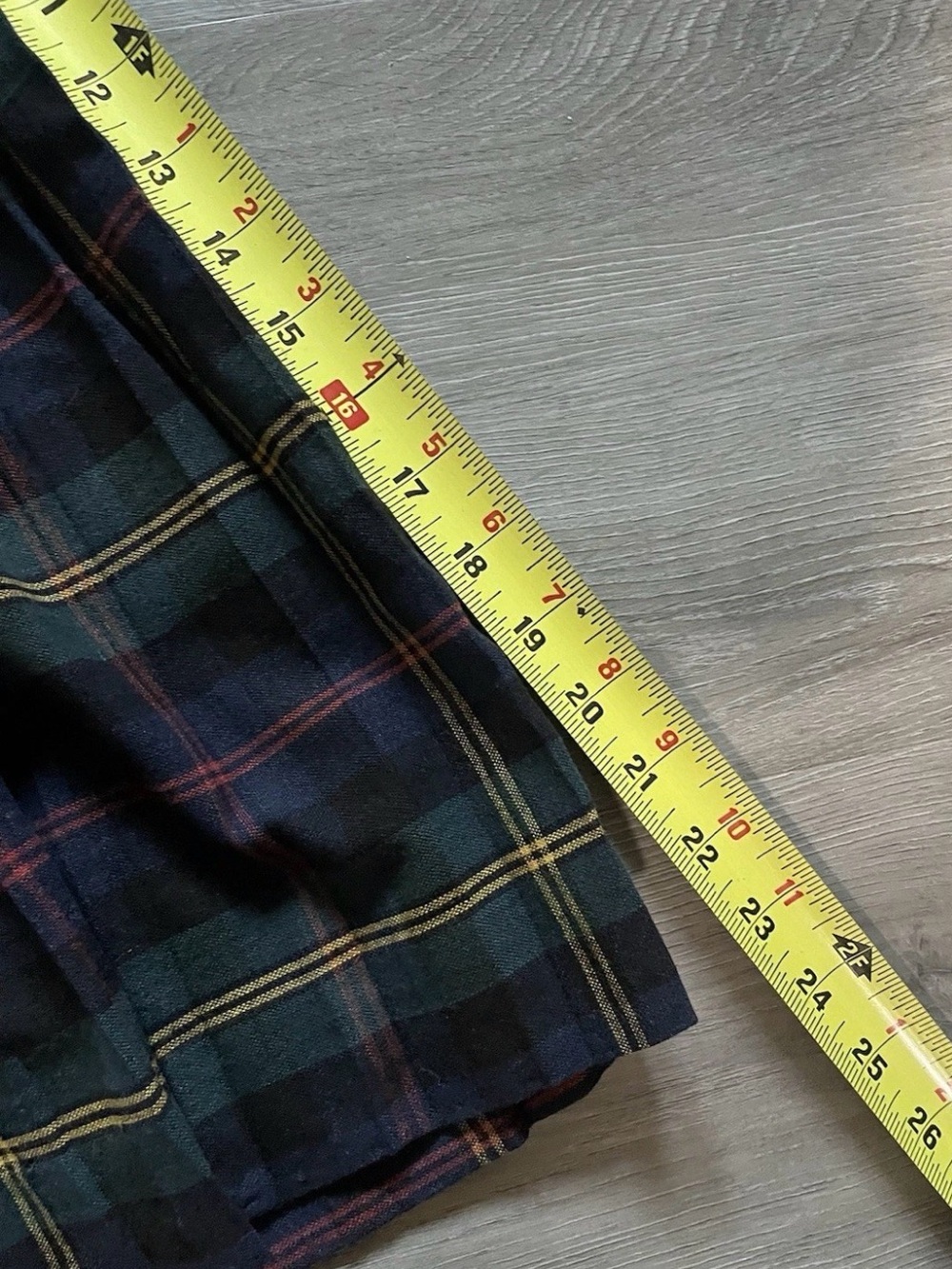 Rare Glen of Michigan Pleated Plaid Skirt Blue Green Red Bill Atkinson Era Vtg - Picture 5 of 10